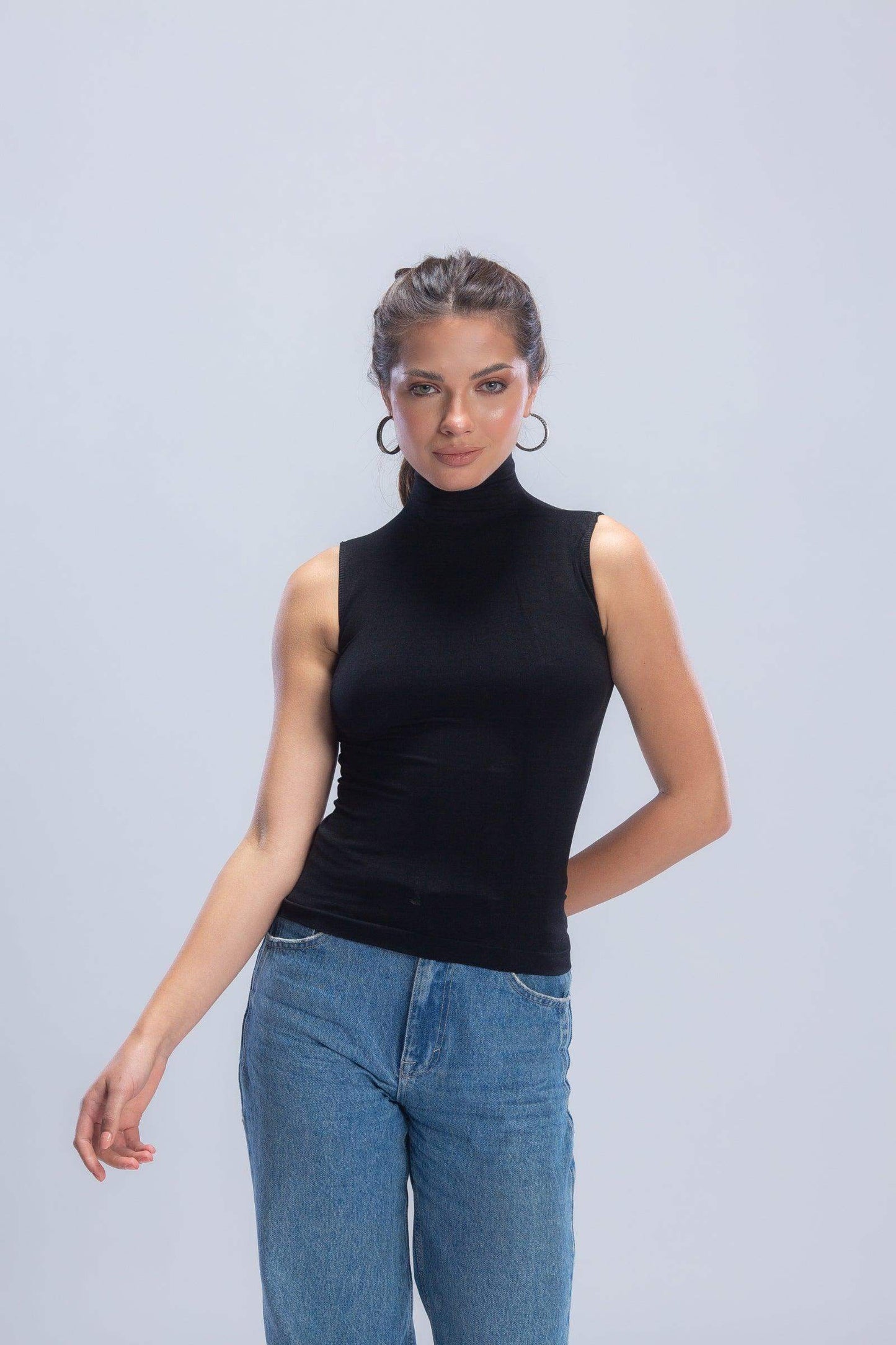 High Neck Sleeveless Top - Carina - ÙƒØ§Ø±ÙŠÙ†Ø§