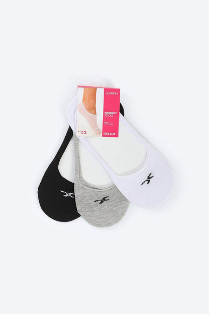 Invisible Cotton Socks - 3 Pairs - Carina - ÙƒØ§Ø±ÙŠÙ†Ø§