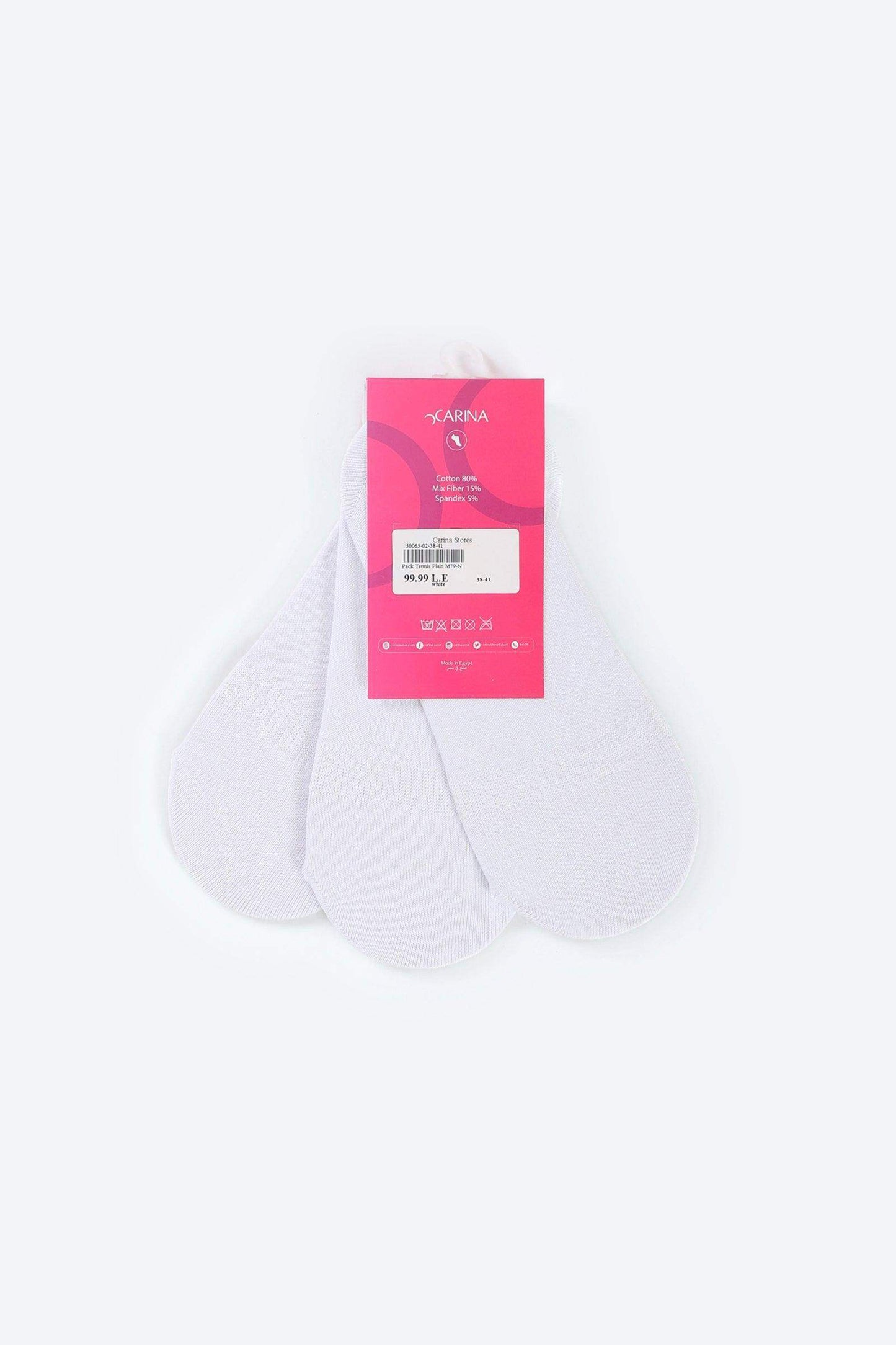 Invisible Cotton Socks - 3 Pairs - Carina - ÙƒØ§Ø±ÙŠÙ†Ø§