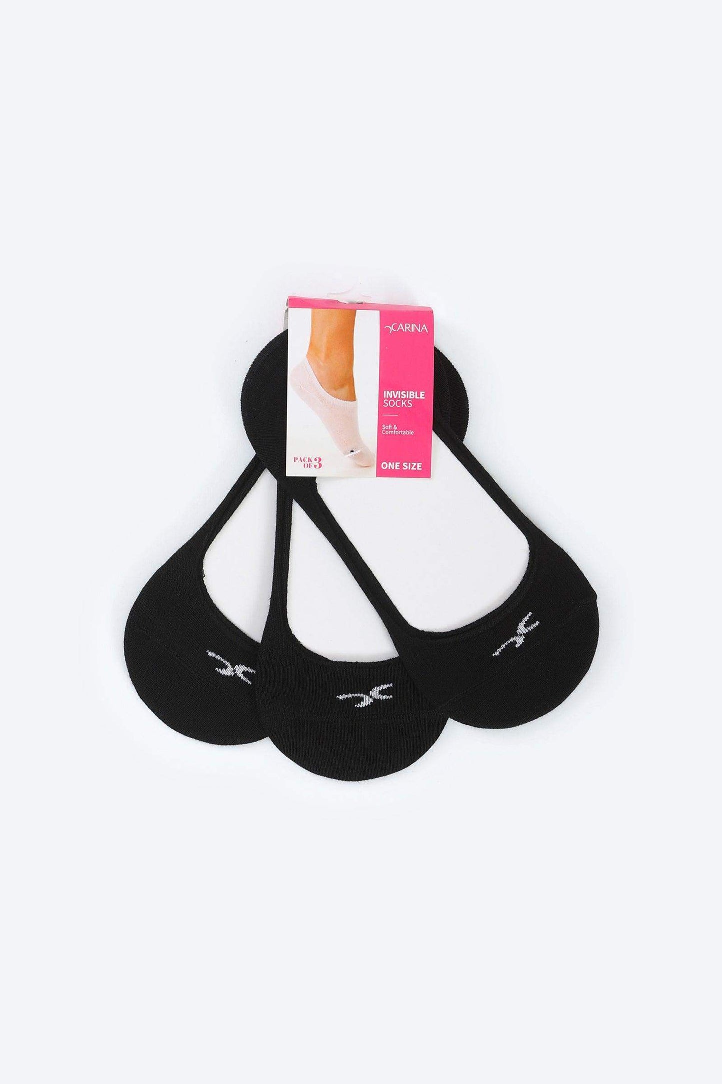 Invisible Cotton Socks - 3 Pairs - Carina - ÙƒØ§Ø±ÙŠÙ†Ø§