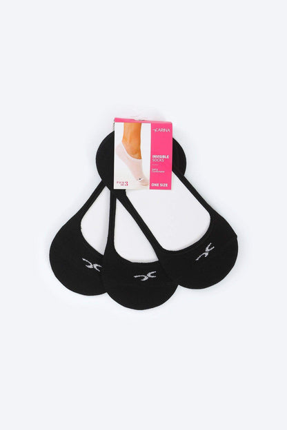 Invisible Cotton Socks - 3 Pairs - Carina - ÙƒØ§Ø±ÙŠÙ†Ø§