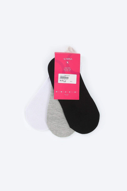 Invisible Cotton Socks - 3 Pairs - Carina - ÙƒØ§Ø±ÙŠÙ†Ø§