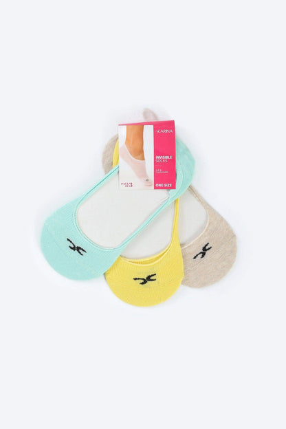 Invisible Cotton Socks - 3 Pairs - Carina - ÙƒØ§Ø±ÙŠÙ†Ø§