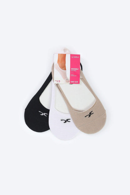 Invisible Cotton Socks - 3 Pairs - Carina - ÙƒØ§Ø±ÙŠÙ†Ø§