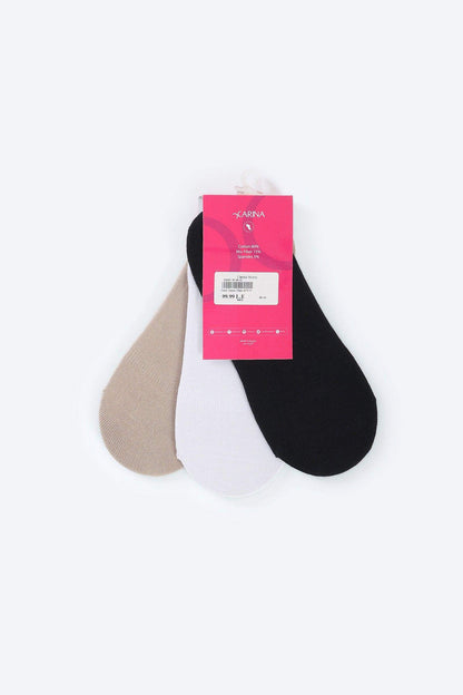 Invisible Cotton Socks - 3 Pairs - Carina - ÙƒØ§Ø±ÙŠÙ†Ø§