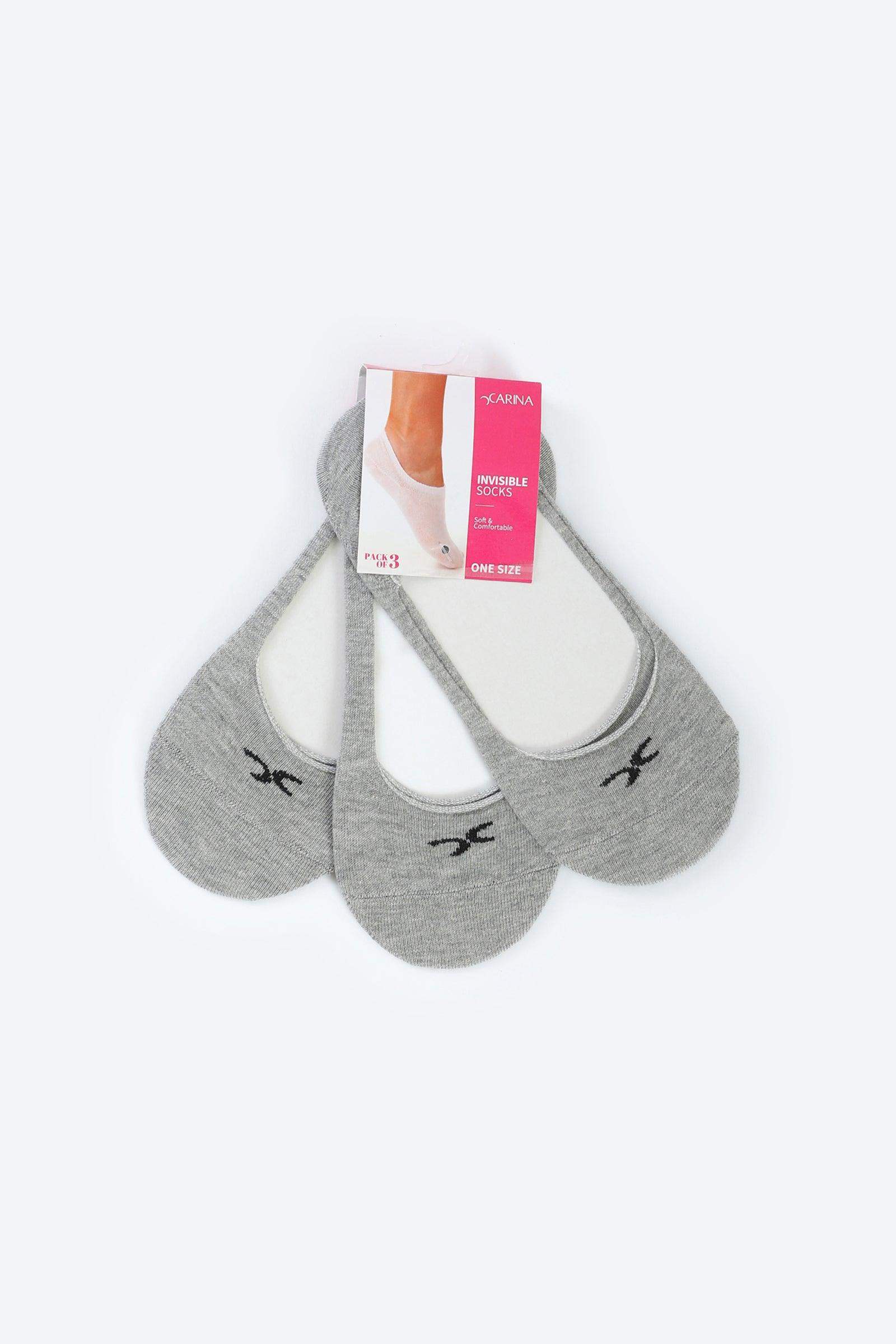 Invisible Cotton Socks - 3 Pairs - Carina - ÙƒØ§Ø±ÙŠÙ†Ø§