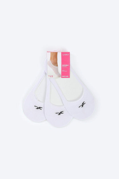 Invisible Cotton Socks - 3 Pairs - Carina - ÙƒØ§Ø±ÙŠÙ†Ø§