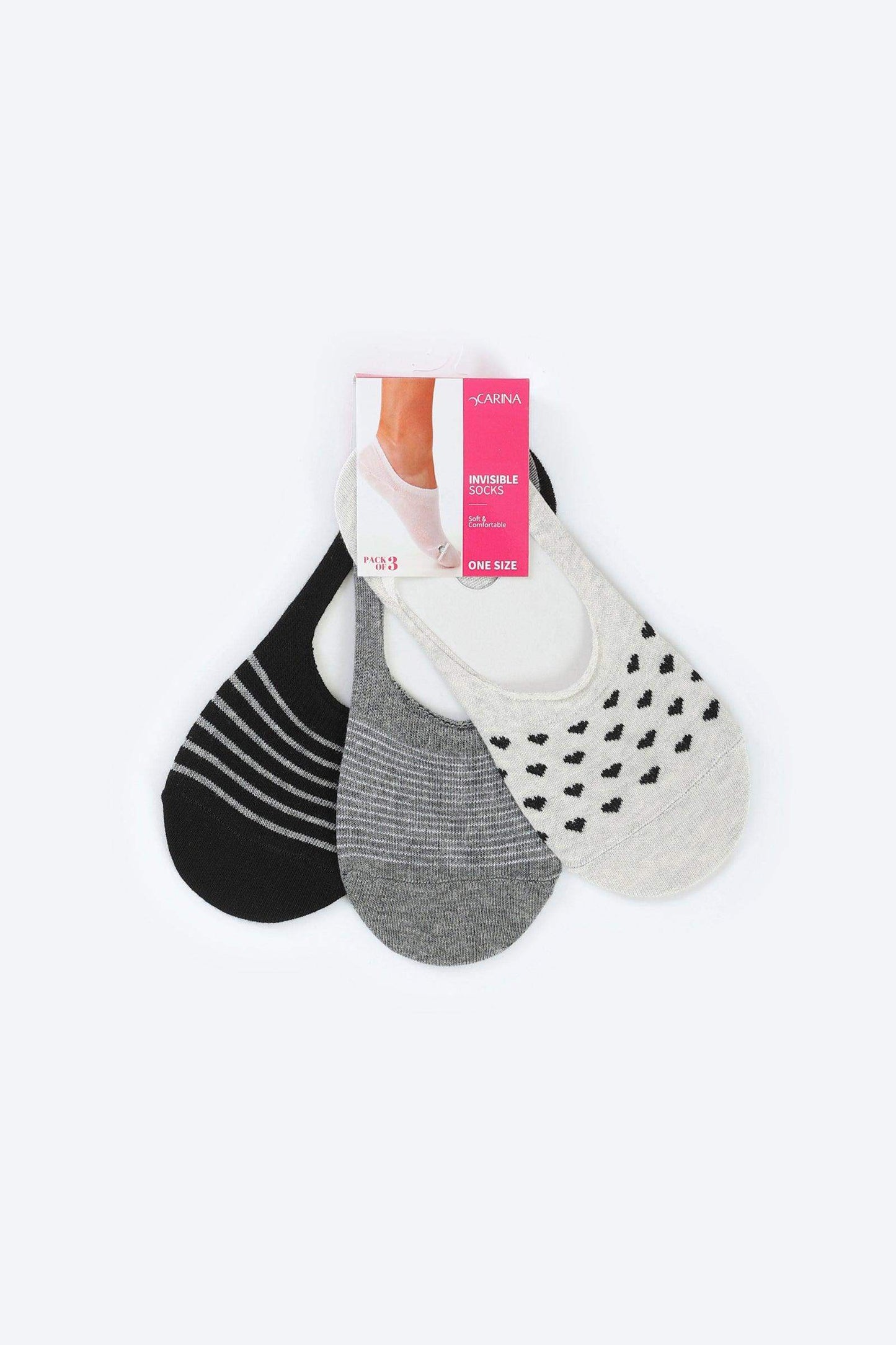 Invisible Socks - 3 Pairs - Carina - ÙƒØ§Ø±ÙŠÙ†Ø§