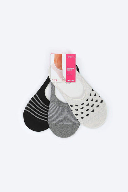 Invisible Socks - 3 Pairs - Carina - ÙƒØ§Ø±ÙŠÙ†Ø§