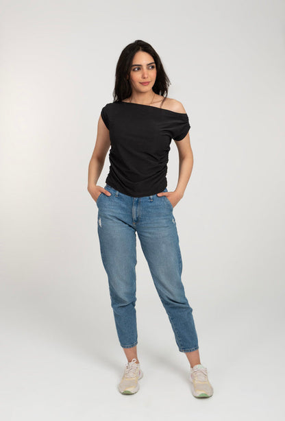 Off Shoulder Short Sleeve Top
