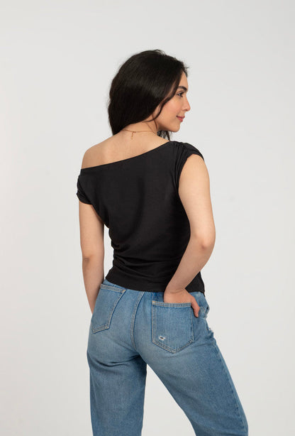 Off Shoulder Short Sleeve Top