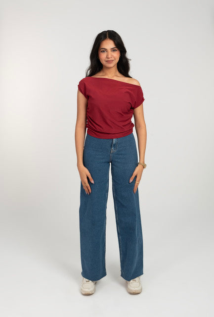 Off Shoulder Short Sleeve Top