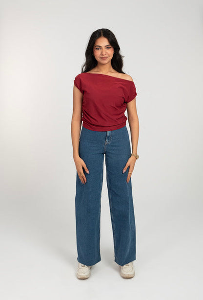 Off Shoulder Short Sleeve Top