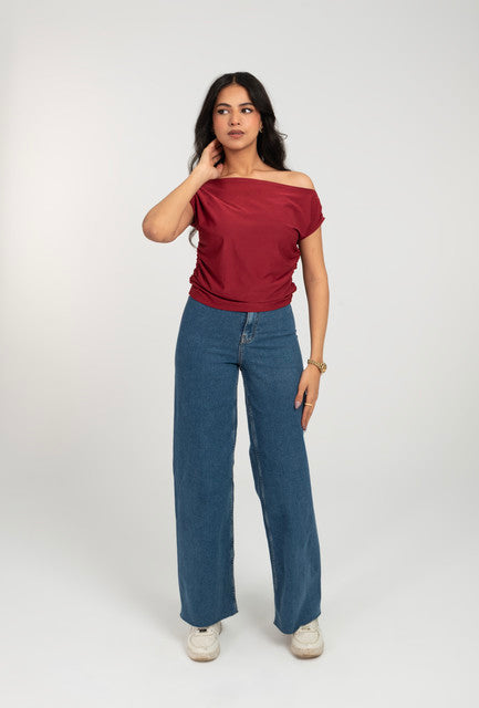 Off Shoulder Short Sleeve Top