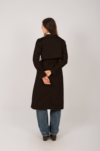 Relaxed Fit Long Trench Coat