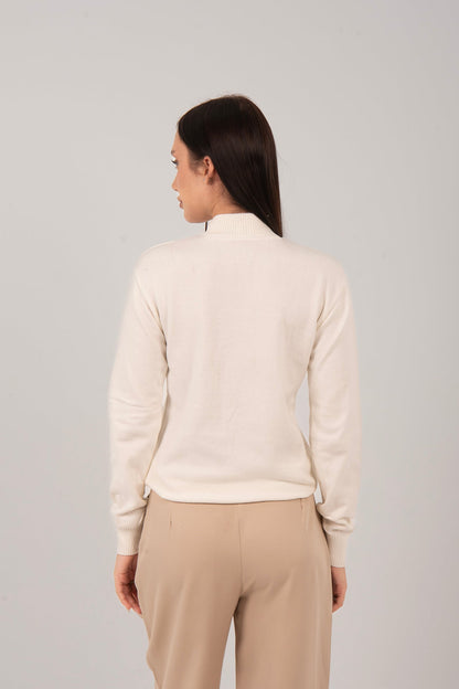 Relaxed Fit Knit Half-Neck Pullover