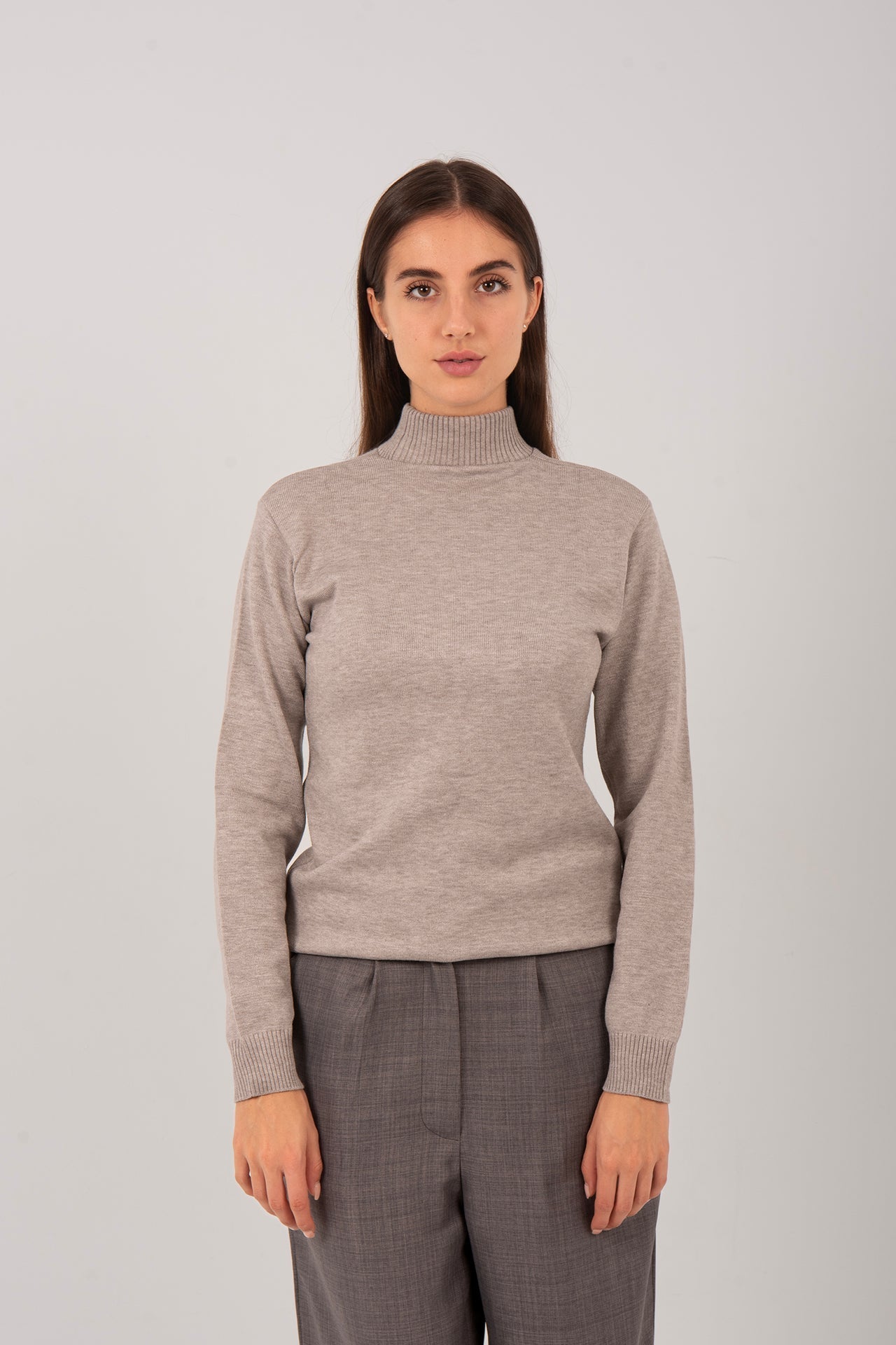 Relaxed Fit Knit Half-Neck Pullover