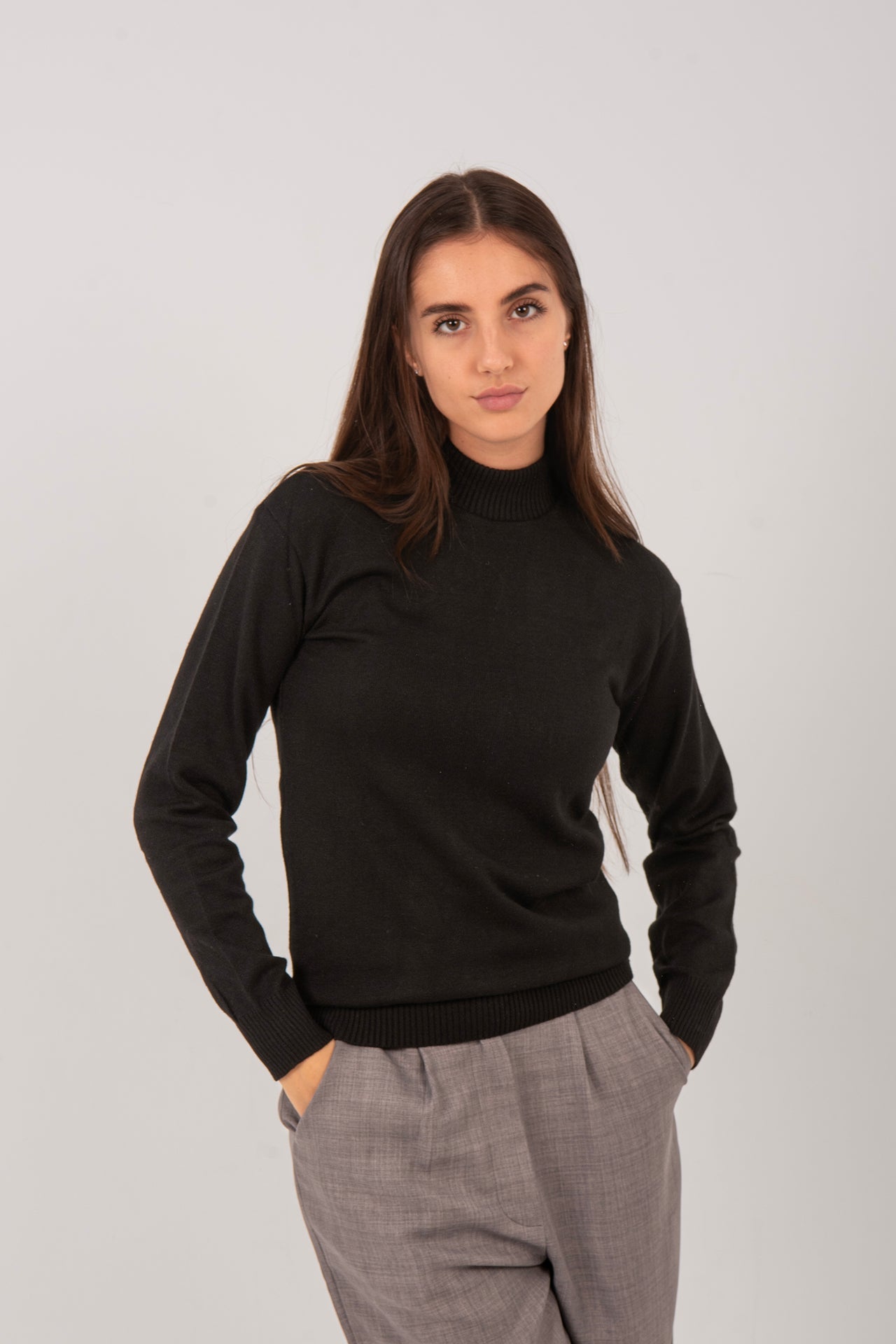 Relaxed Fit Knit Half-Neck Pullover