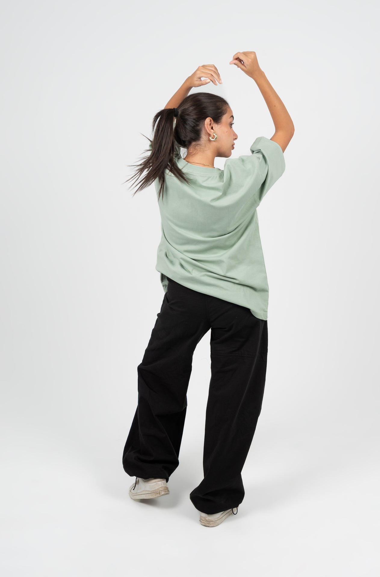 Cotton Solid Oversized T-Shirt – Mint