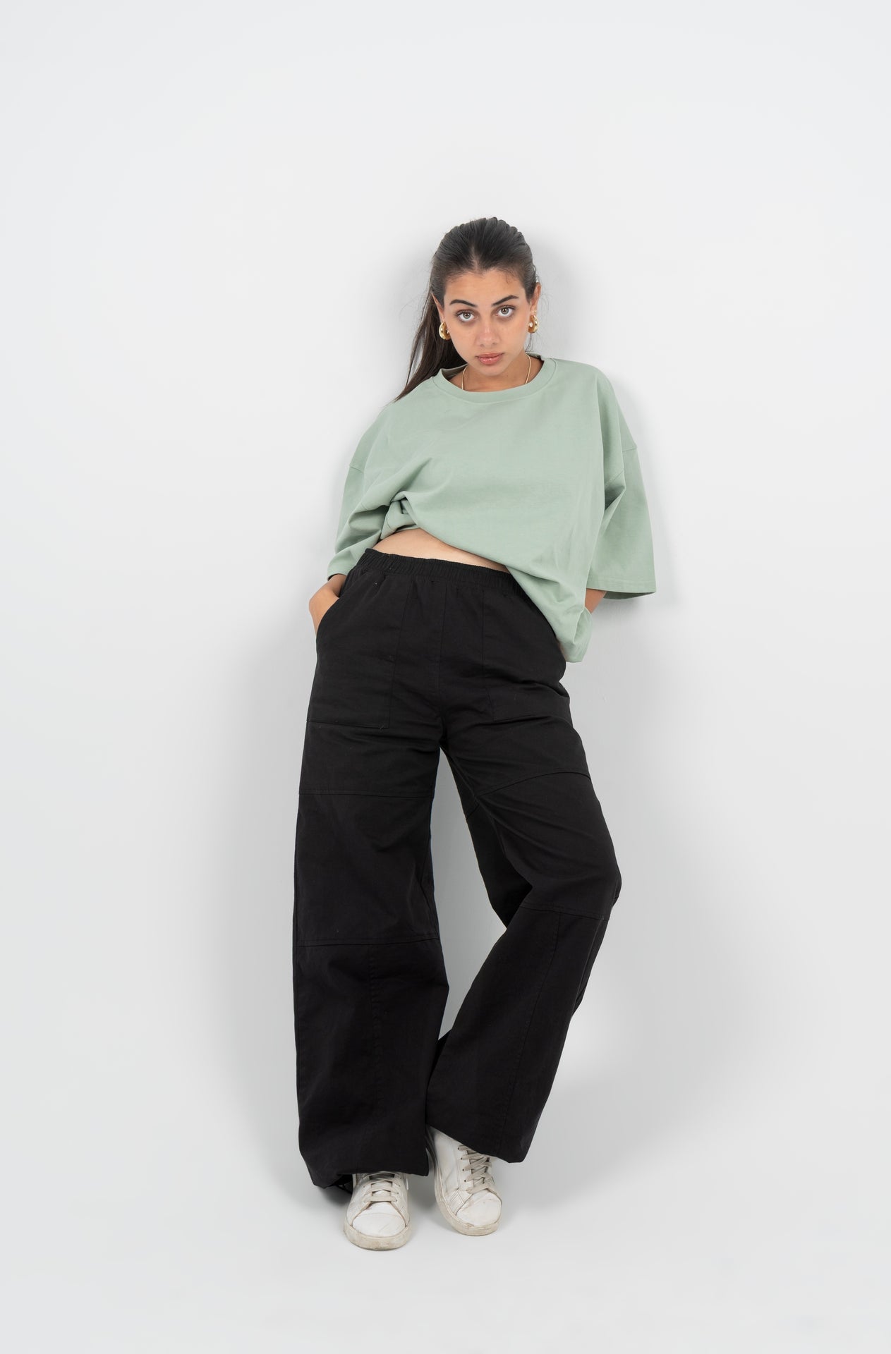 Cotton Solid Oversized T-Shirt – Mint
