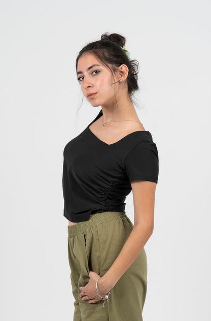 Square Neck Half Sleeve Top