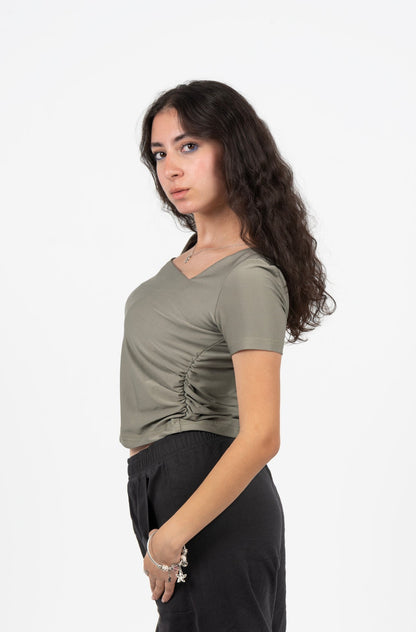 Square Neck Half Sleeve Top