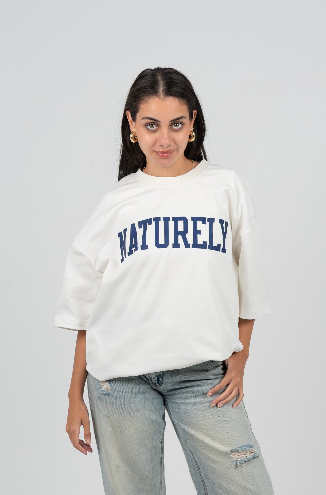 NATURELY Oversized T-Shirt - White