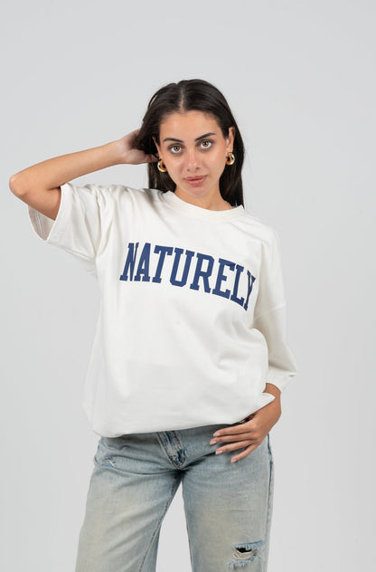 NATURELY Oversized T-Shirt - White