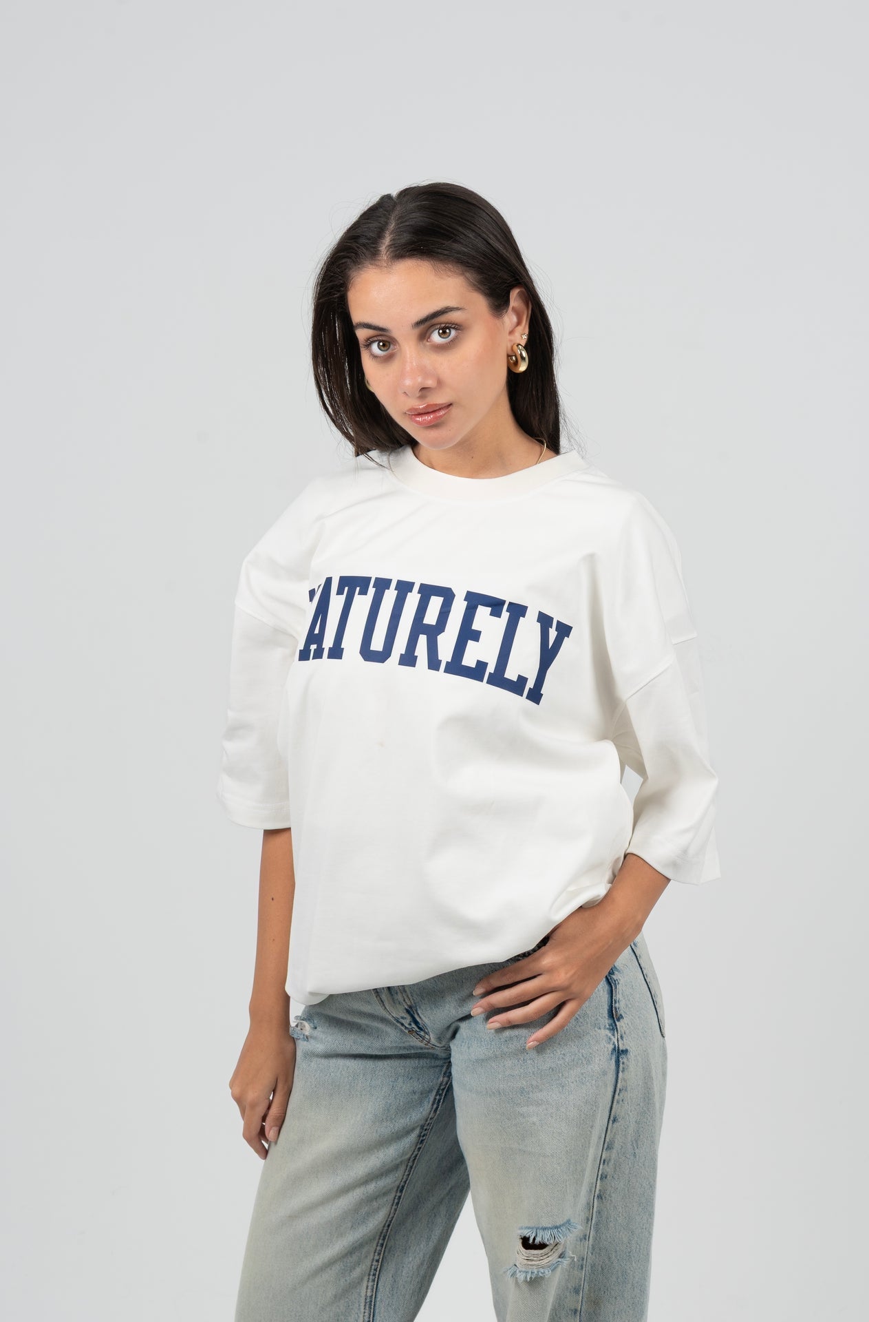 NATURELY Oversized T-Shirt - White