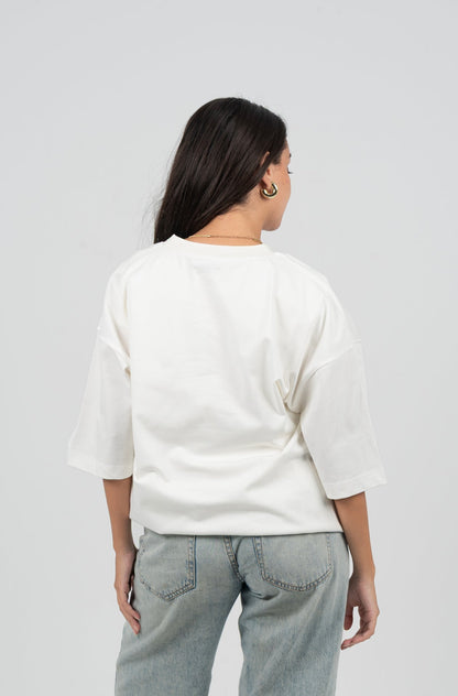 NATURELY Oversized T-Shirt - White
