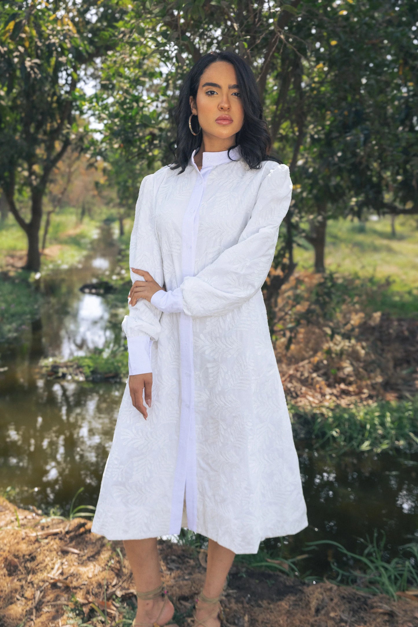 La Vie En Blanc Shirtdress
