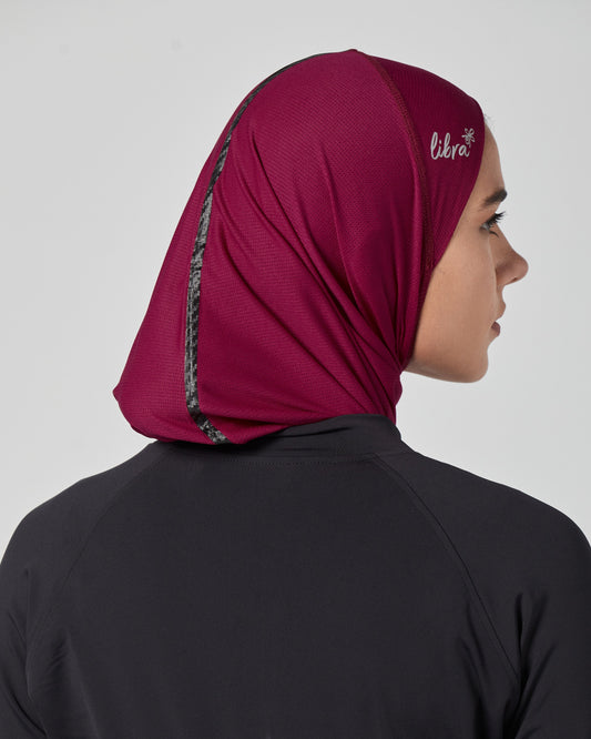 Lycra Hijab Light - Wine Red