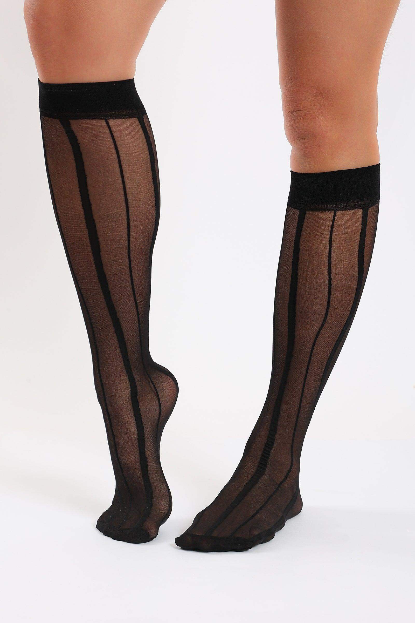 Lined Knee Socks - Carina - ÙƒØ§Ø±ÙŠÙ†Ø§