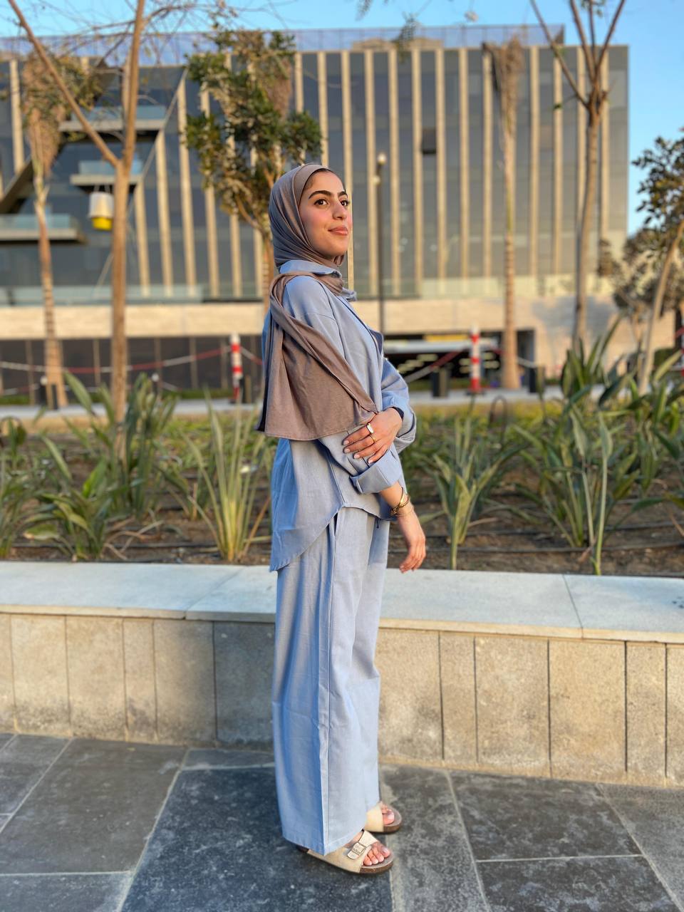 Linen Chic Comfort Set - Baby Blue