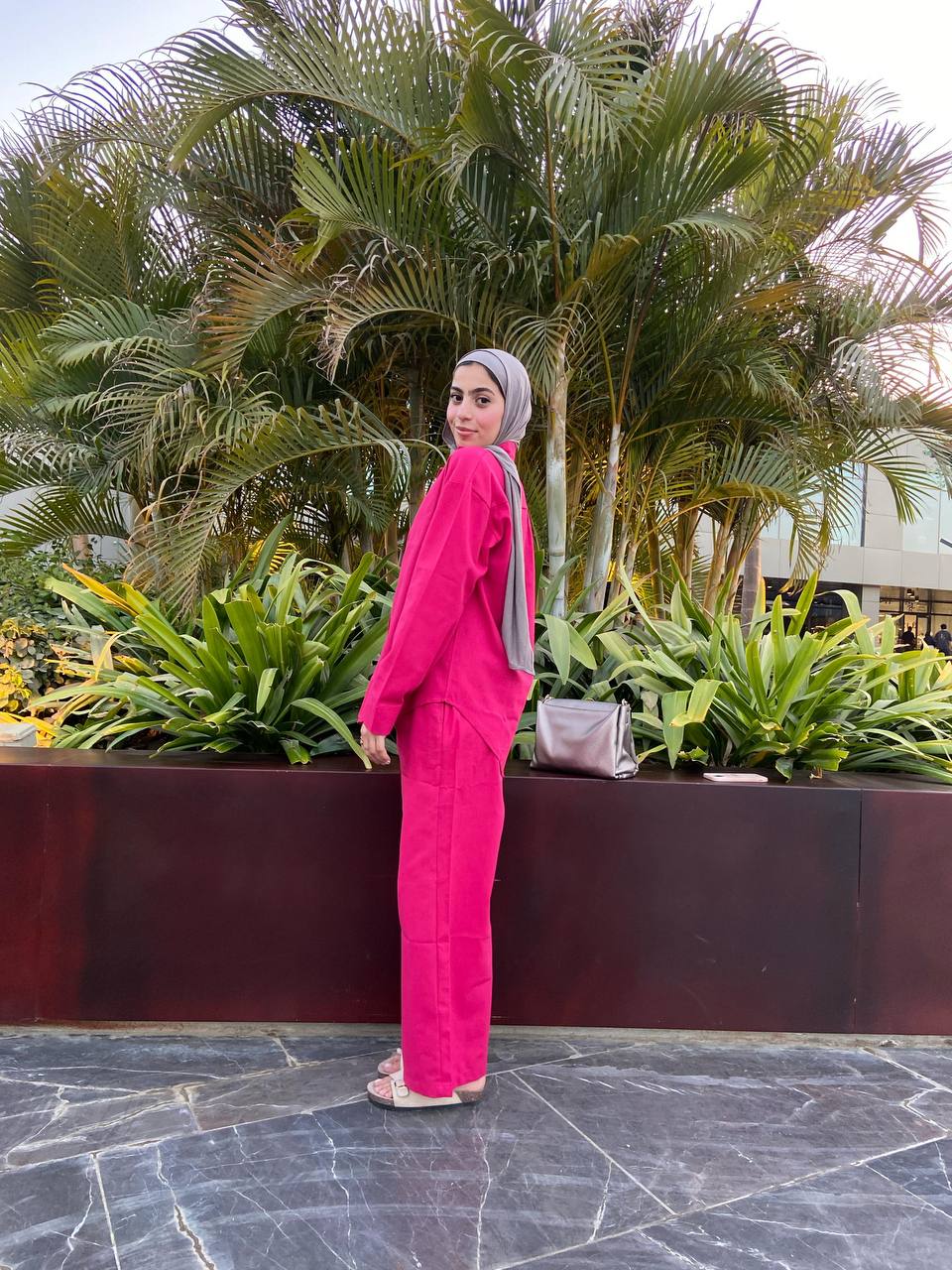 Linen Chic Comfort Set - Fuchsia