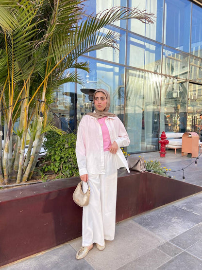 Linen Chic Comfort Set - White