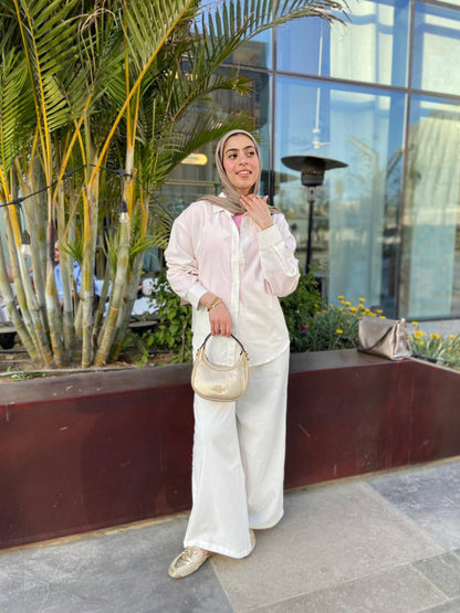 Linen Chic Comfort Set - White