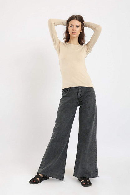 Long Sleeves Viscose Top - Carina - ÙƒØ§Ø±ÙŠÙ†Ø§