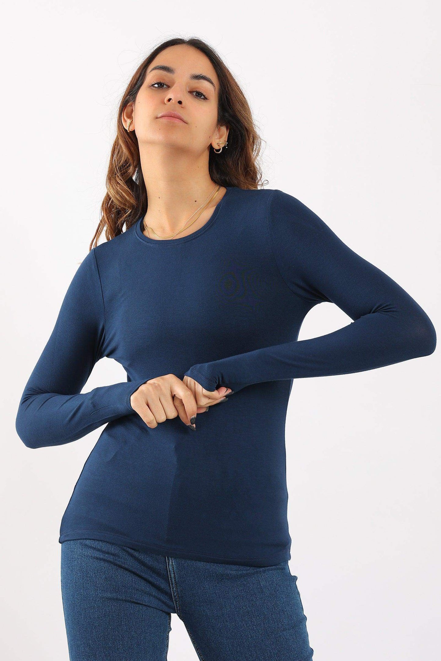 Long Sleeves Viscose Top - Carina - ÙƒØ§Ø±ÙŠÙ†Ø§