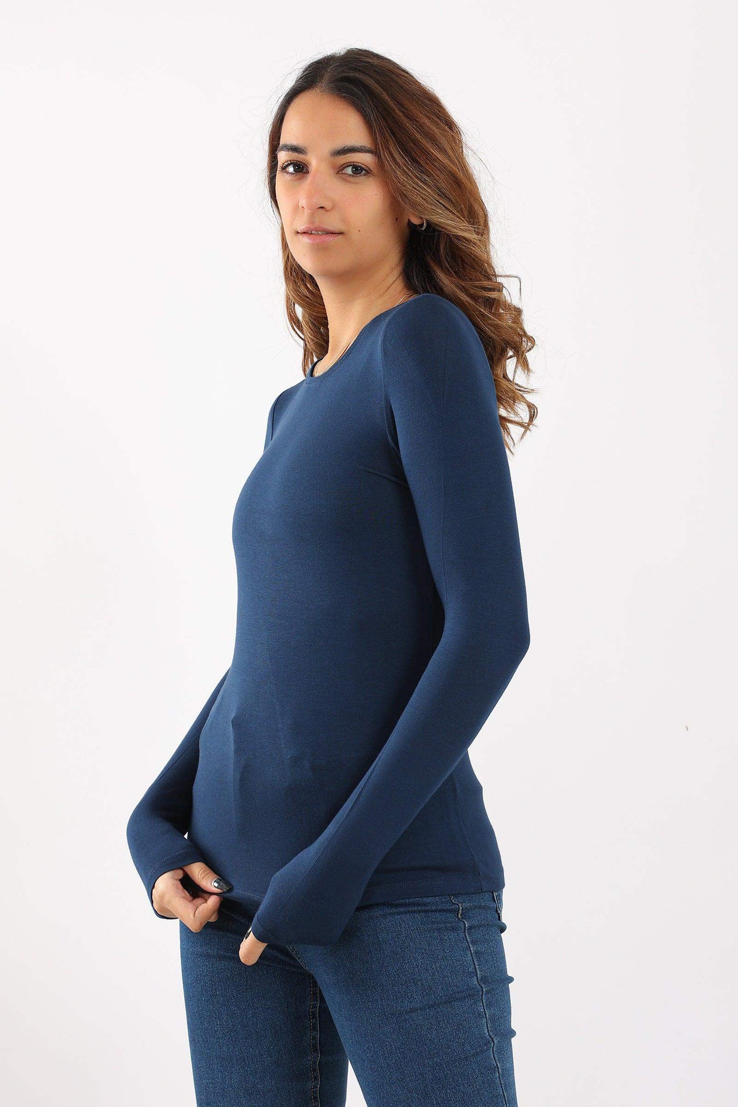 Long Sleeves Viscose Top - Carina - ÙƒØ§Ø±ÙŠÙ†Ø§
