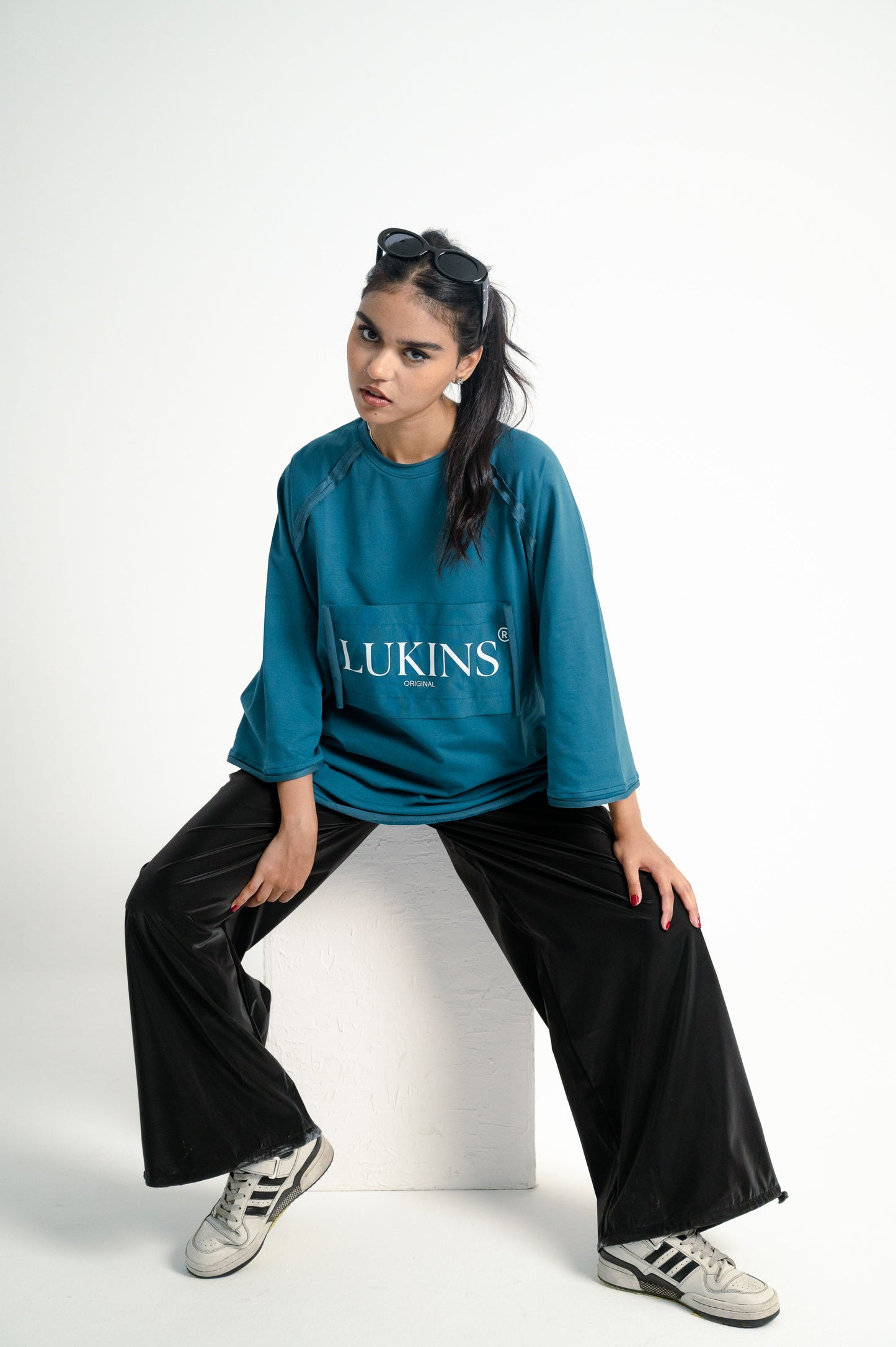 Cotton Printed Casual T-Shirt – Teal Blue