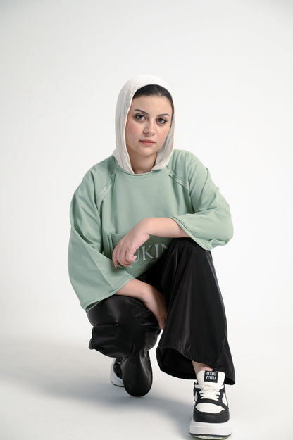 Cotton Printed Casual T-Shirt – Mint