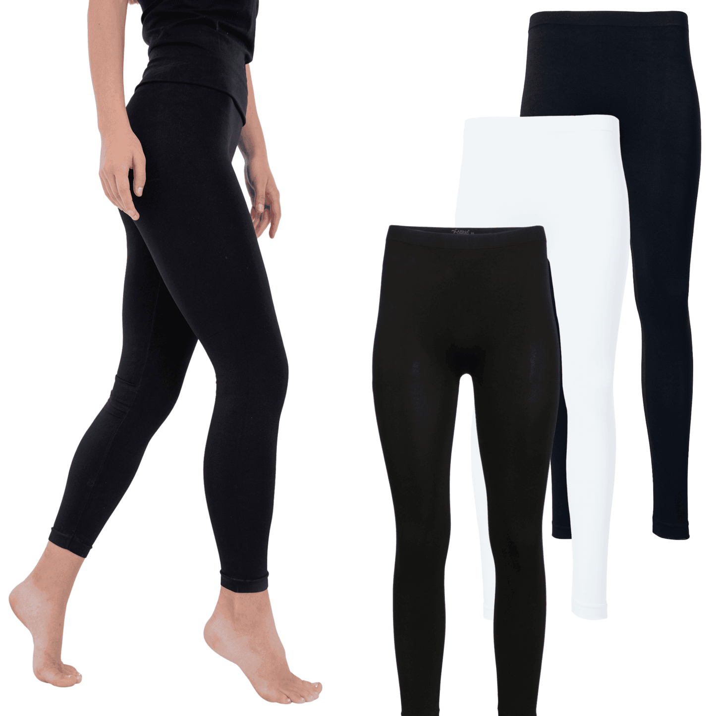 Microfiber Leggings (Pack of 3) - Carina - ÙƒØ§Ø±ÙŠÙ†Ø§