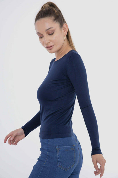 Microfiber Long Sleeves Top - Carina - ÙƒØ§Ø±ÙŠÙ†Ø§
