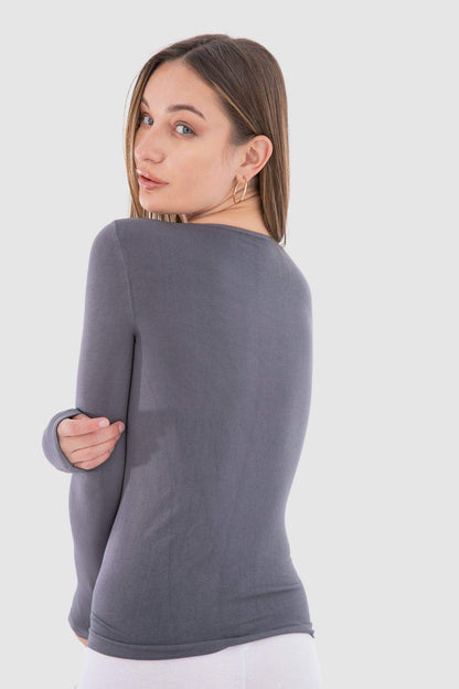 Microfiber Long Sleeves Top - Carina - ÙƒØ§Ø±ÙŠÙ†Ø§