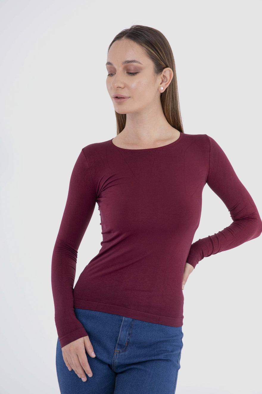 Microfiber Long Sleeves Top - Carina - ÙƒØ§Ø±ÙŠÙ†Ø§