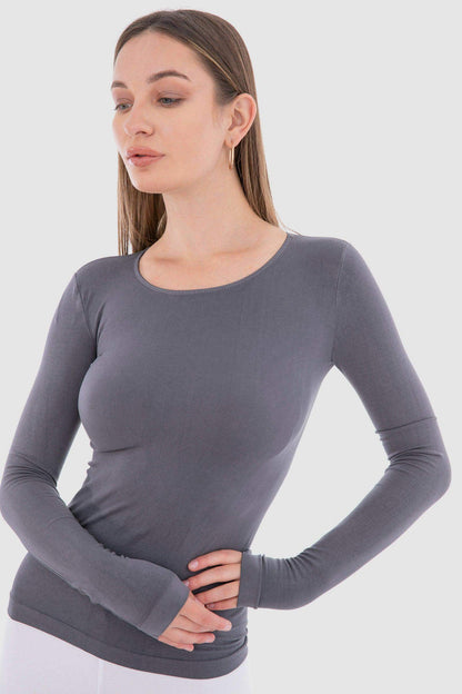 Microfiber Long Sleeves Top - Carina - ÙƒØ§Ø±ÙŠÙ†Ø§