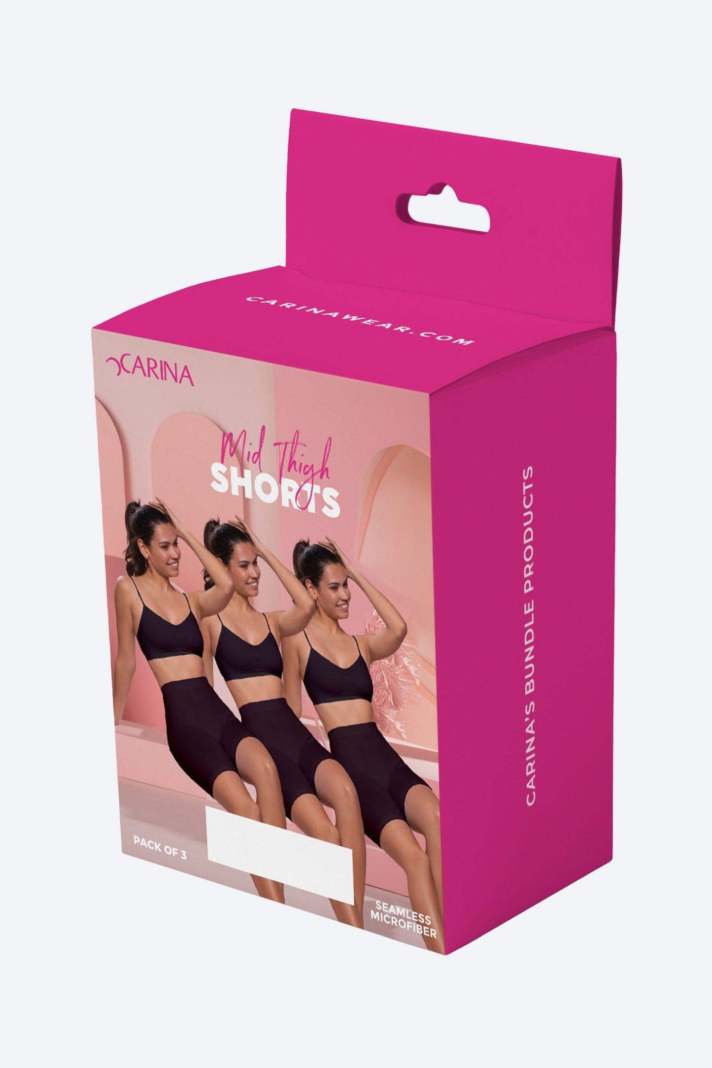 Microfiber Mid-Thigh Shorts (Pack of 3) - Carina - ÙƒØ§Ø±ÙŠÙ†Ø§