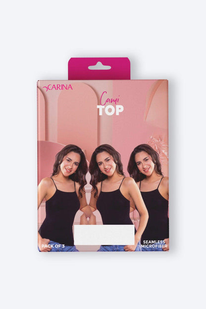 Microfiber Seamless Cami Top (Pack of 3) - Carina - ÙƒØ§Ø±ÙŠÙ†Ø§