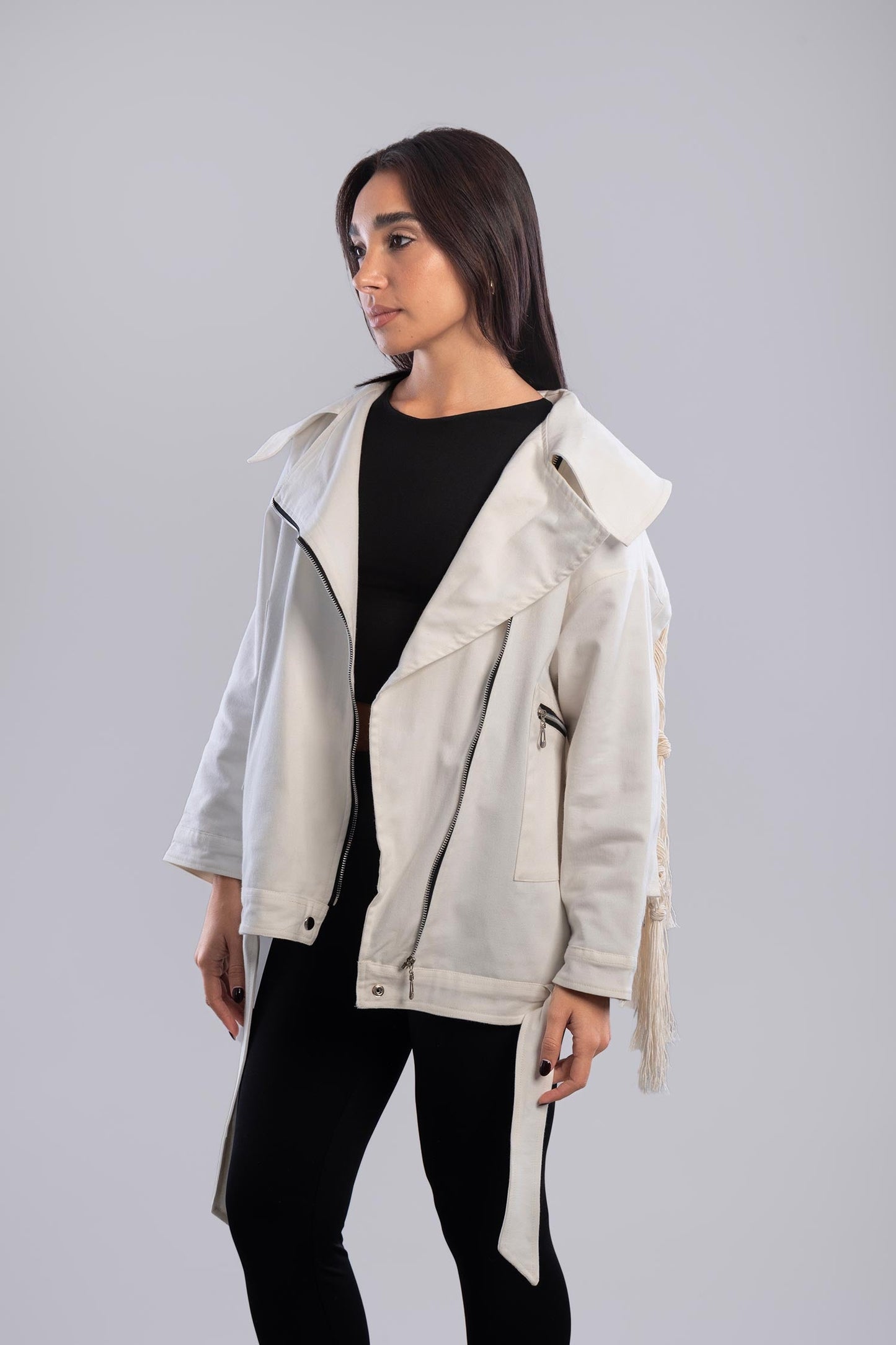 Boho Fringe Oversized Jacket